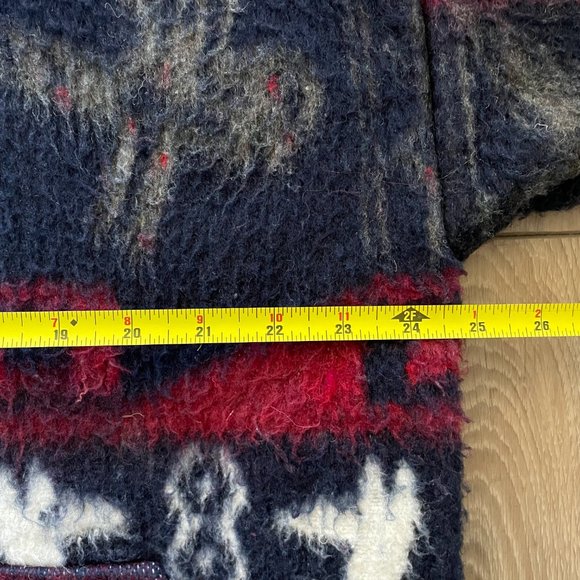 (Sold)| Oversized Aztec Print Llama Blanket jacket - Picture 9 of 12